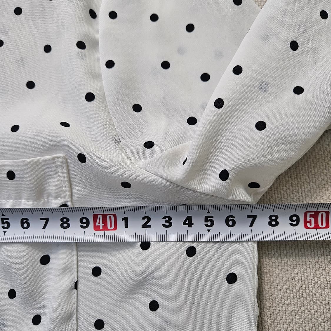 실측확인 로엠 여성 패턴 블라우스 0407Y 상품이미지5