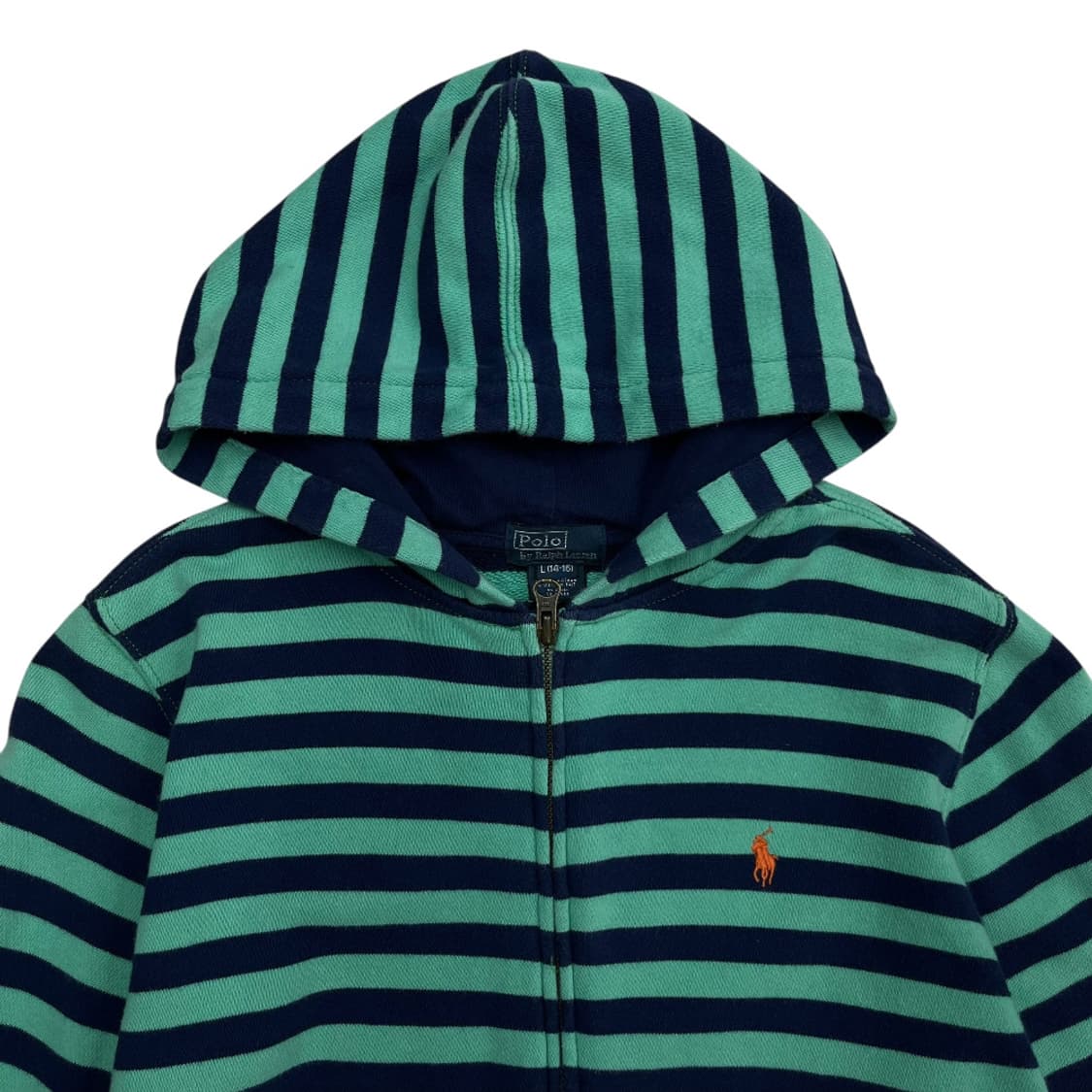 폴로 랄프로렌 오렌지포니 민트 단가라 네이비 후드집업 L 상품이미지5