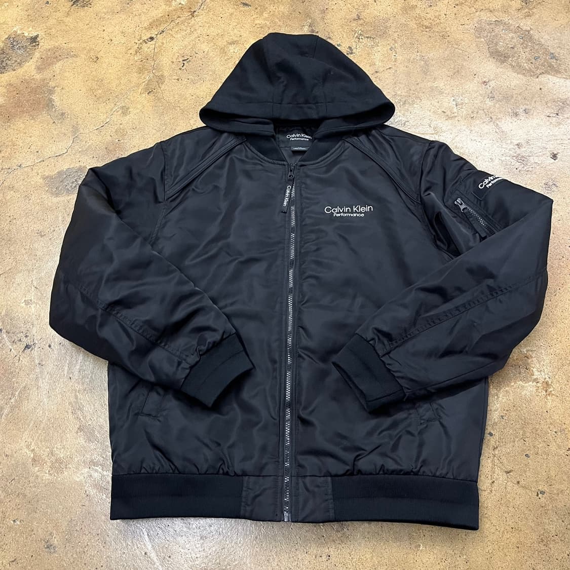 [정품/L] 캘빈클라인 퍼포먼스 후드 바람막이 블랙 b18 상품이미지2