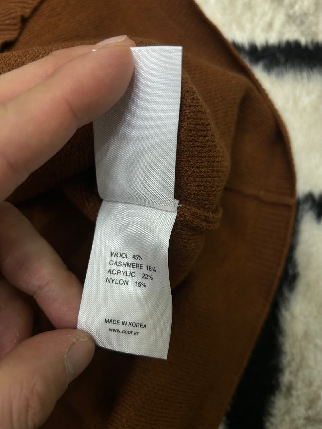 [L]COOR 탑 필 울 라운드 니트/브라운 상품이미지6