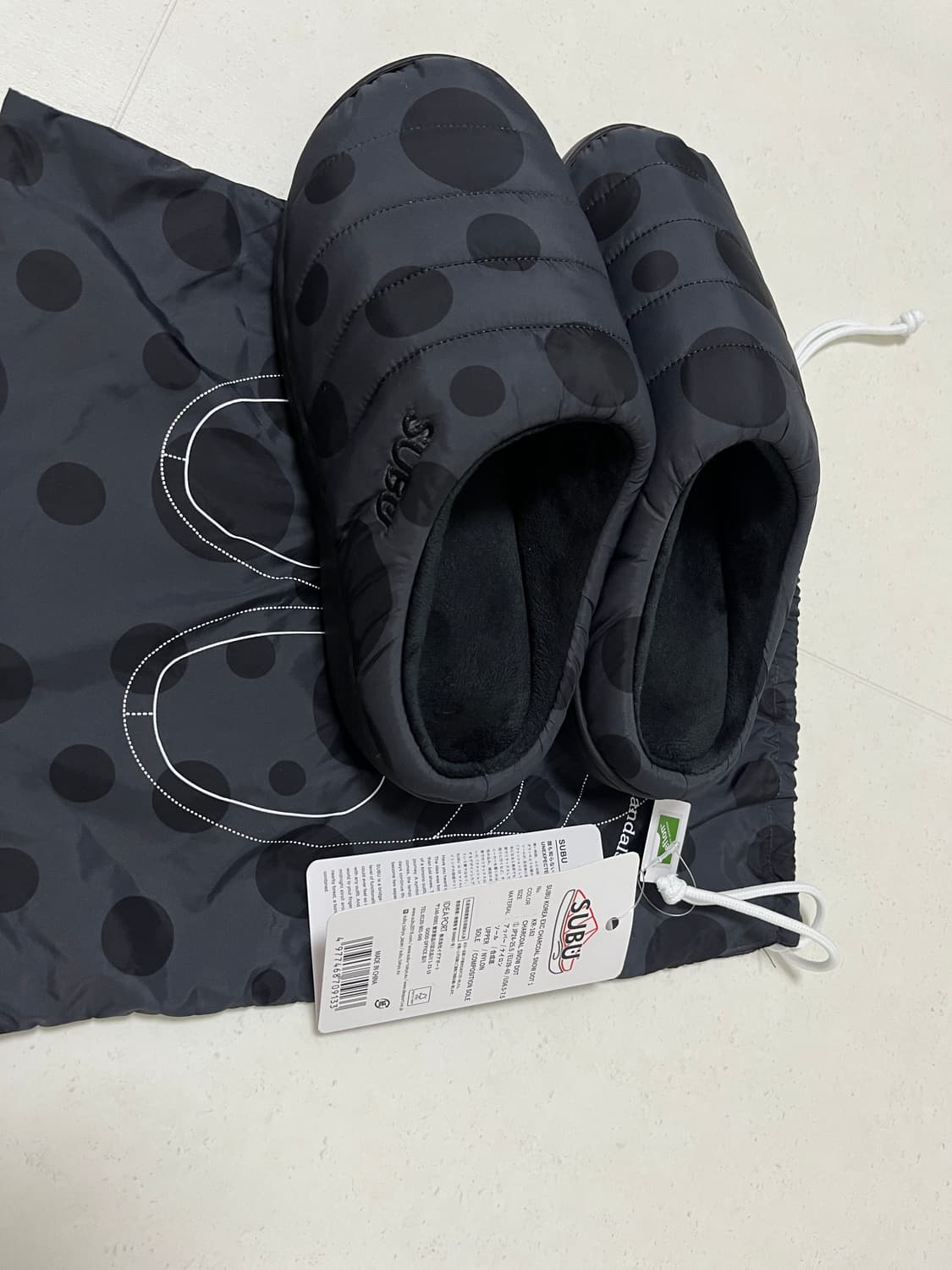 SUBU 차콜 도트 슬리퍼 1 상품이미지2