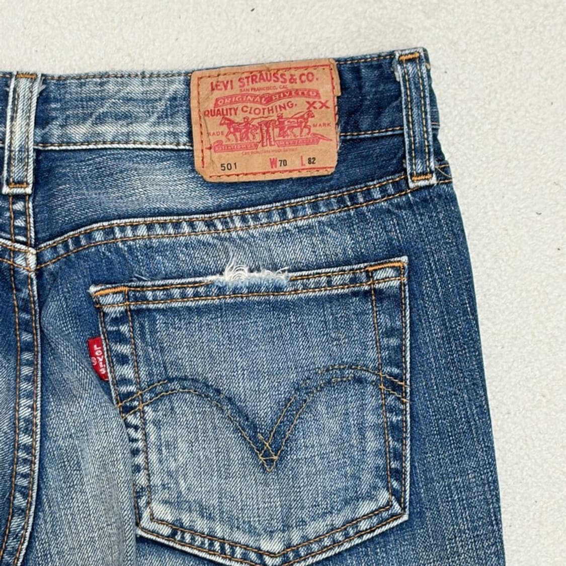 LEVI'S 00's 501 데님 워싱진 70X82 상품이미지7