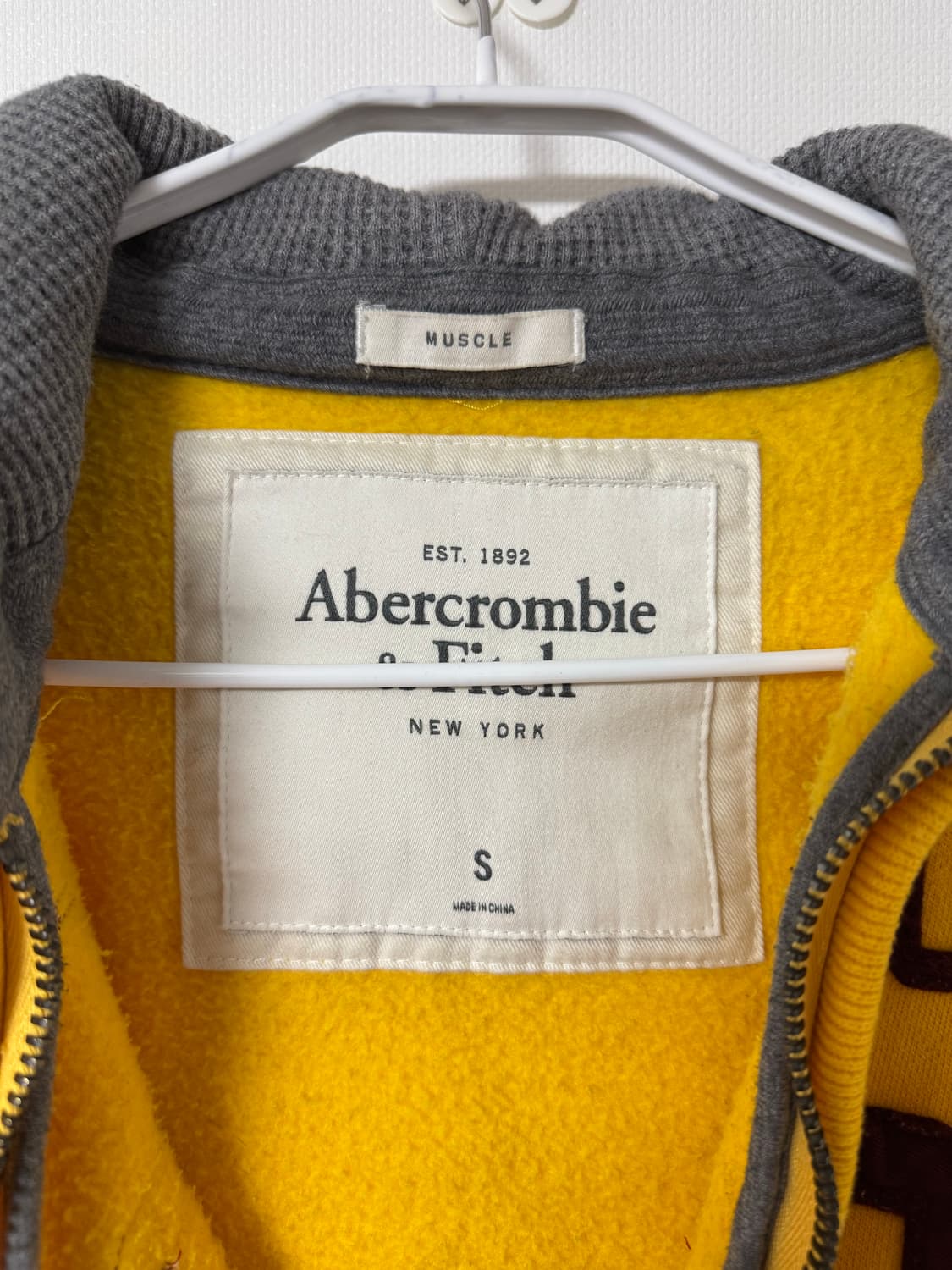 S) 아베크롬비 옐로우 후드집업 상품이미지2