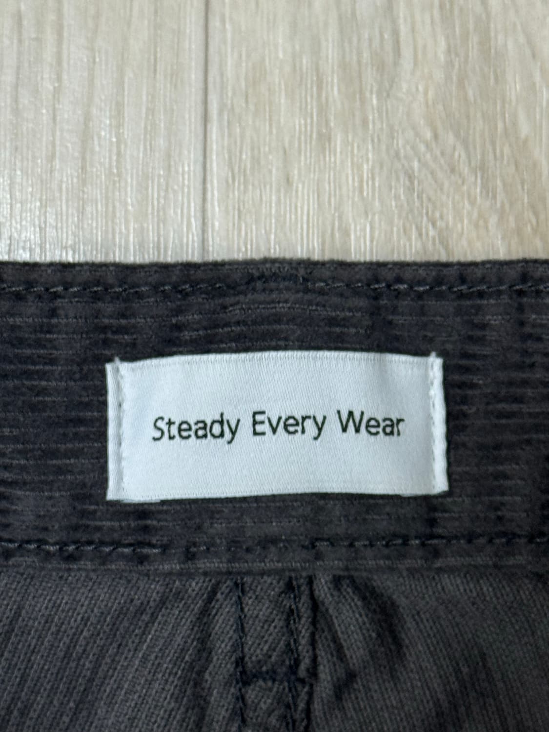 [SEW] 스테디에브리웨어 세미 와이드 코듀로이 5포켓 팬츠 다크그레이 상품이미지8