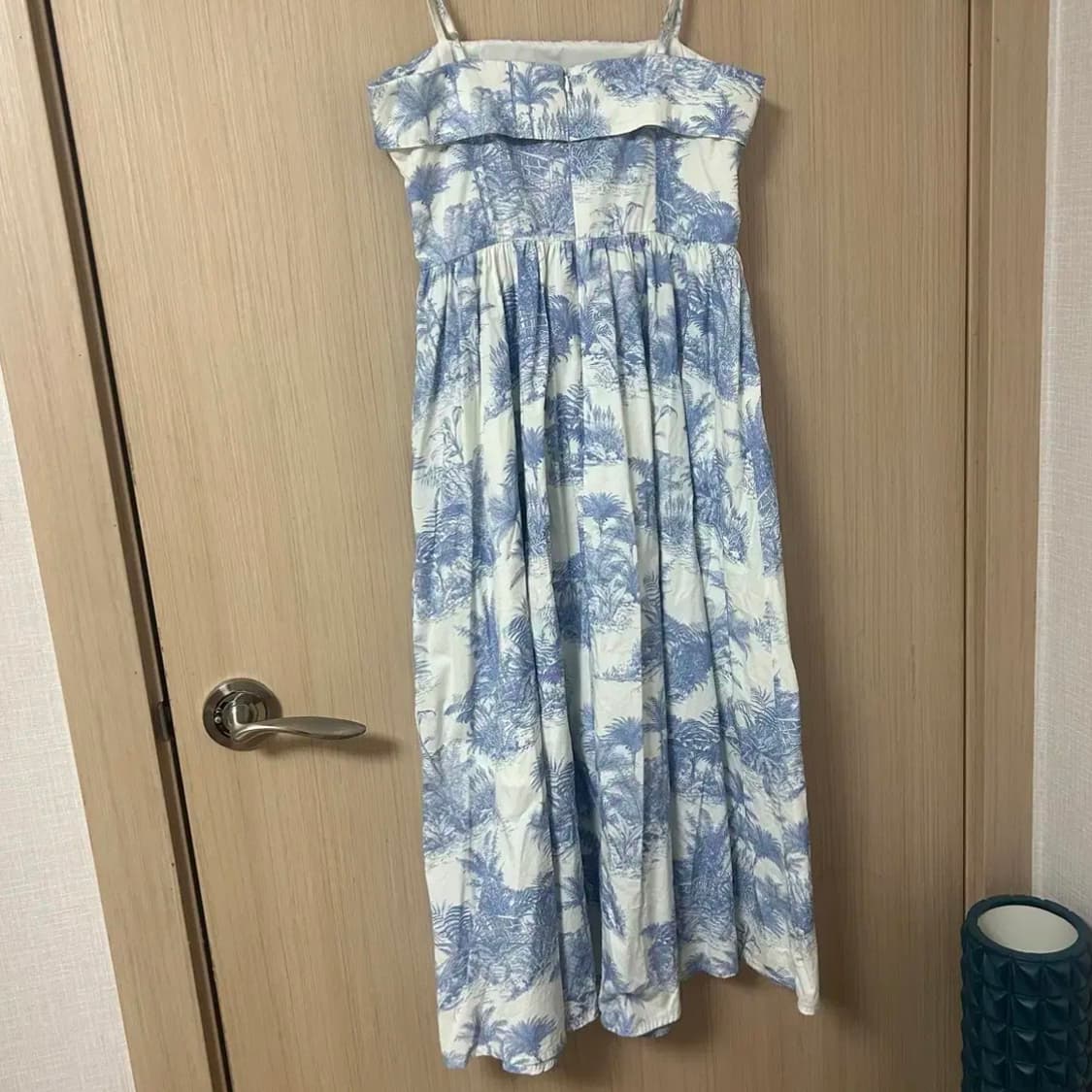 M사이즈)신스덴 블루 포레스트 나시원피스 디오르플로랄원피스휴양지여름원피스 상품이미지9