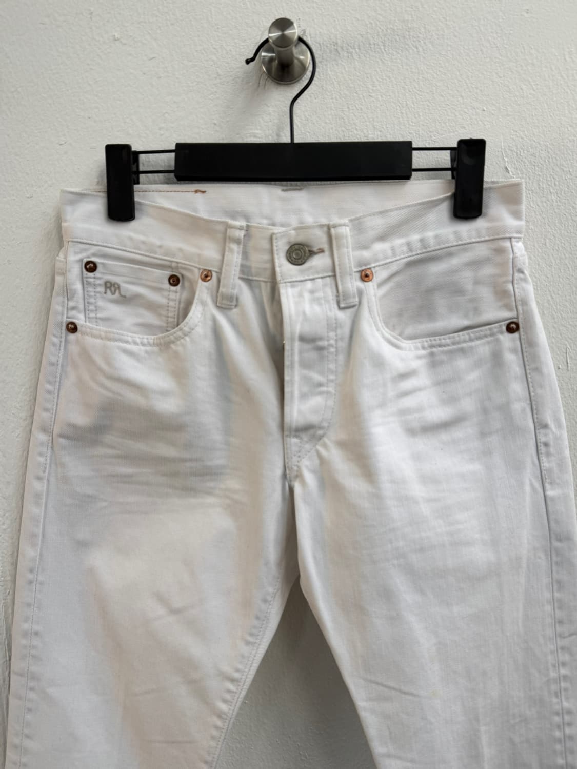 더블알엘 화이트 셀비지 데님 팬츠  상품이미지3