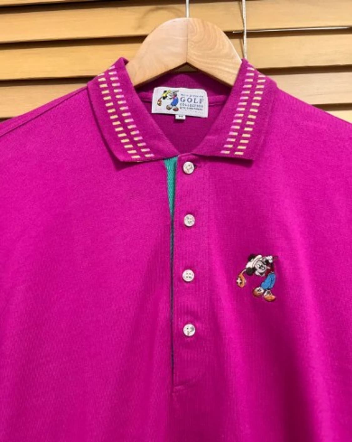 도쿄디즈니랜드 골프컬렉션 남성 니트카라티셔츠 M 상품이미지1
