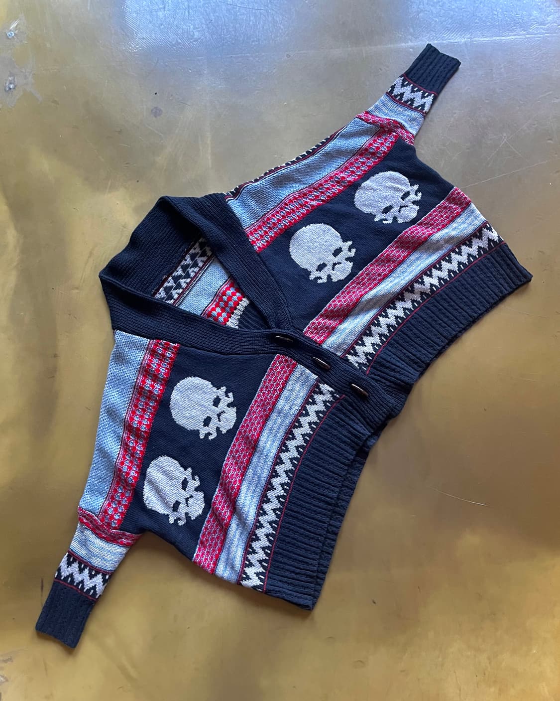 Jpn Vintage Skull Dolman Knit Cardigan 상품이미지4