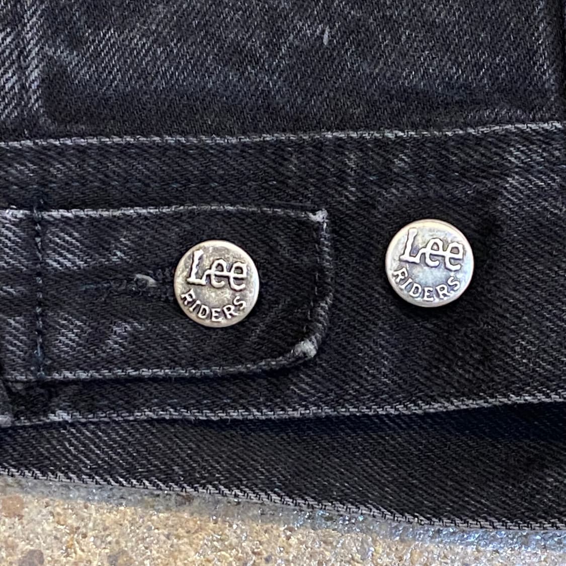 90s Made in USA 빈티지 리 하드락카페 흑청 데님자켓 청자켓 상품이미지9
