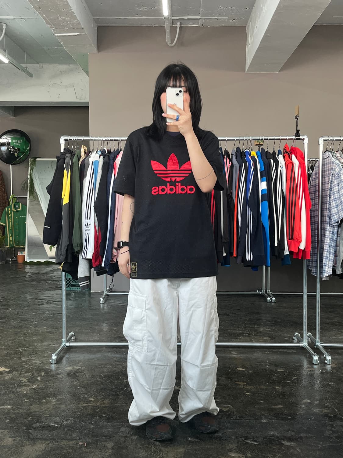 아디다스 자수 로고 메쉬 반팔 티셔츠 상품이미지3