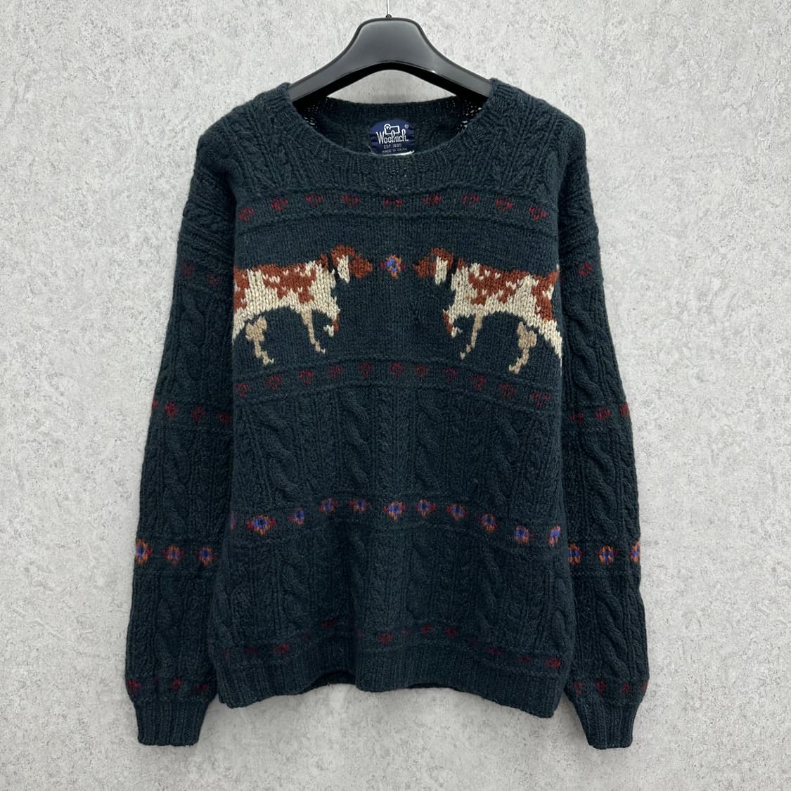 100 울리치 남자 루즈핏 코위찬 니트 상품이미지1