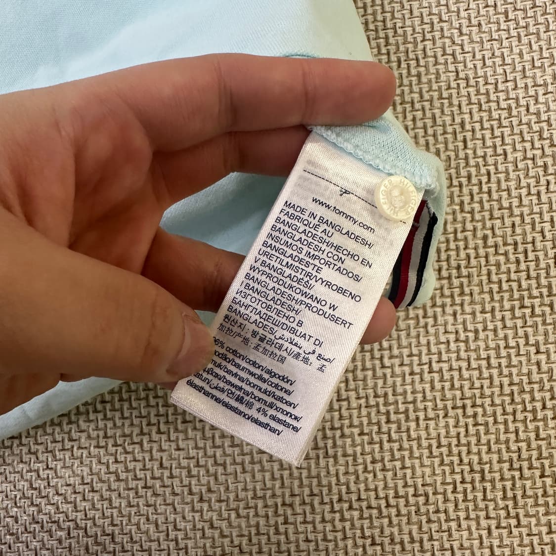 176 타미힐피거 라이트 블루 폴로 셔츠 0415D 상품이미지3