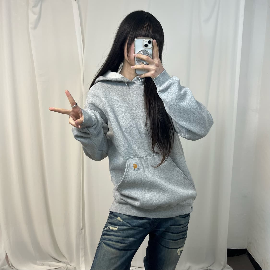 Carhartt grey hoodie 상품이미지2