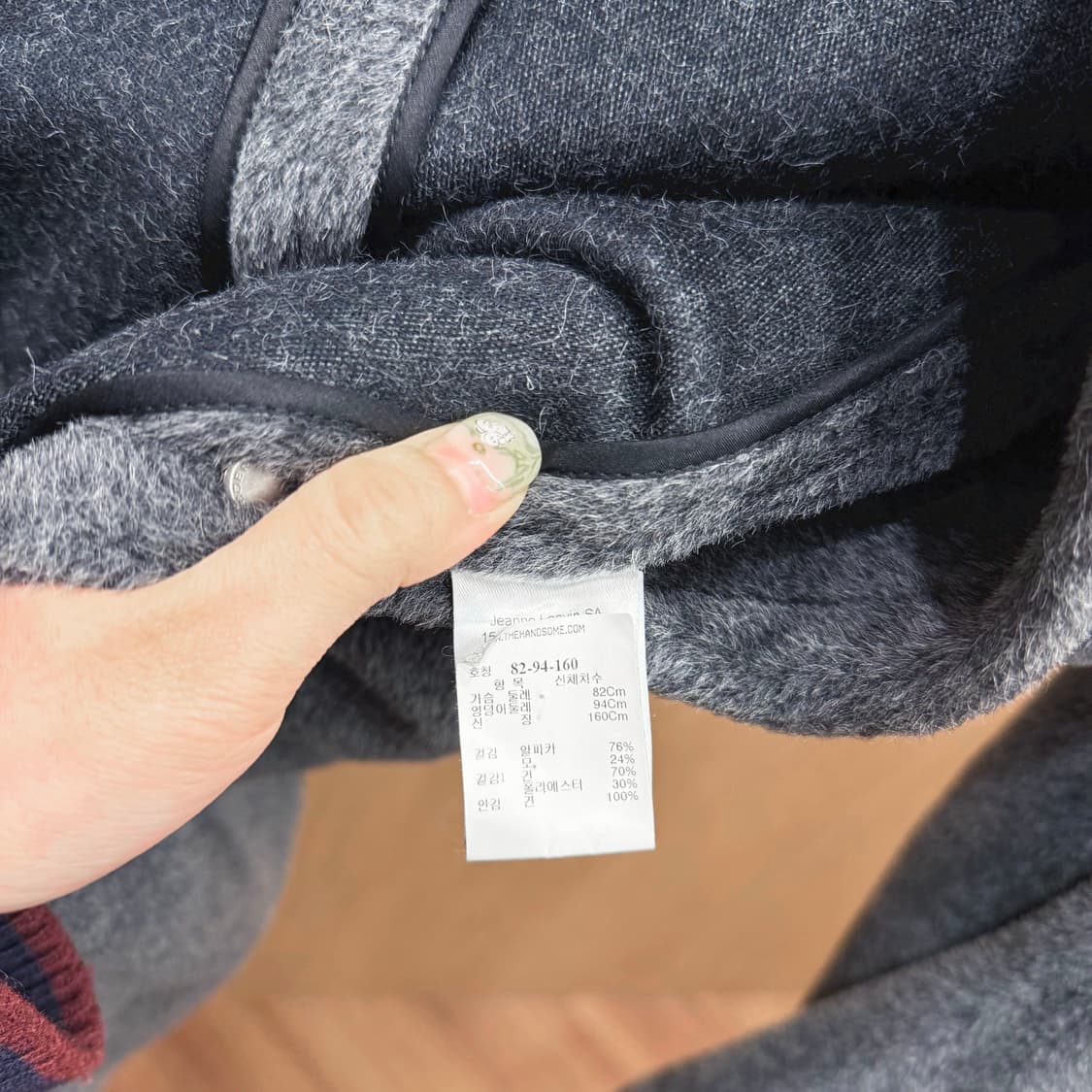 랑방 콜렉션 롱 코트 테일러드 라펠 절개 디테일 레귤러핏 그레이 상품이미지7