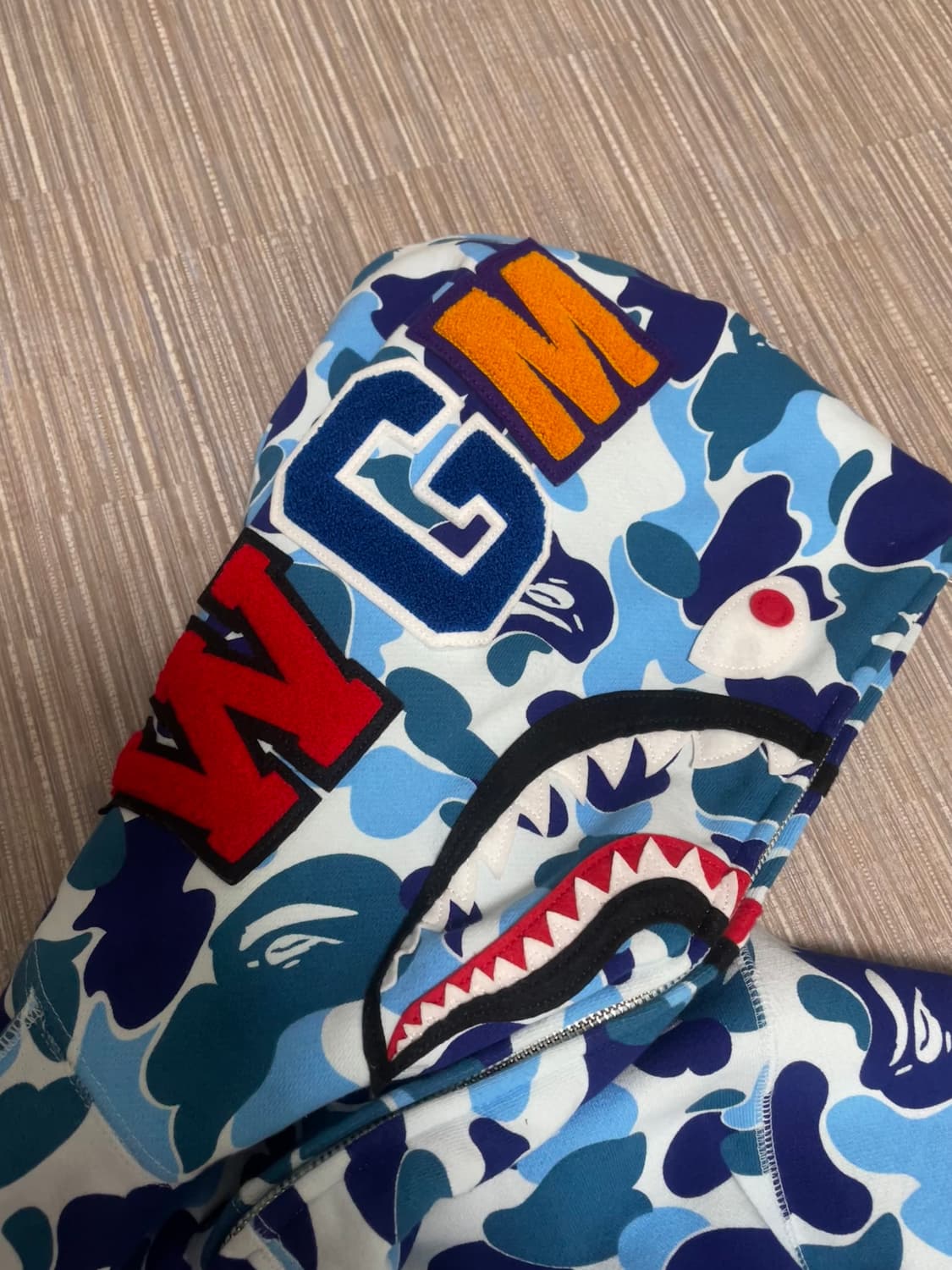 새거)베이프 abc 카모샤크후드집업 청계 우먼즈 여성s bape 미스치프 상품이미지3