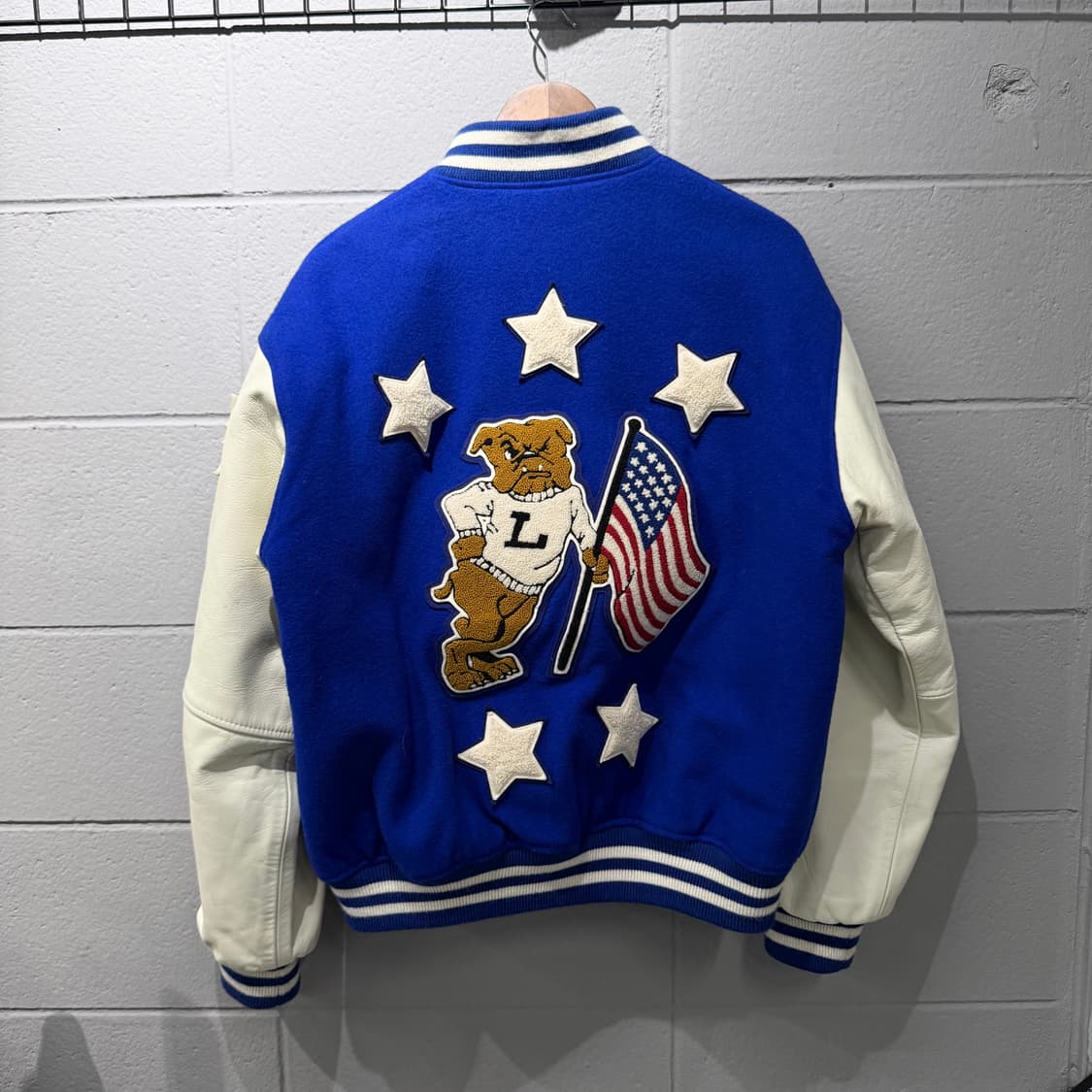 불독 성조기 바시티 자켓 블루 상품이미지1