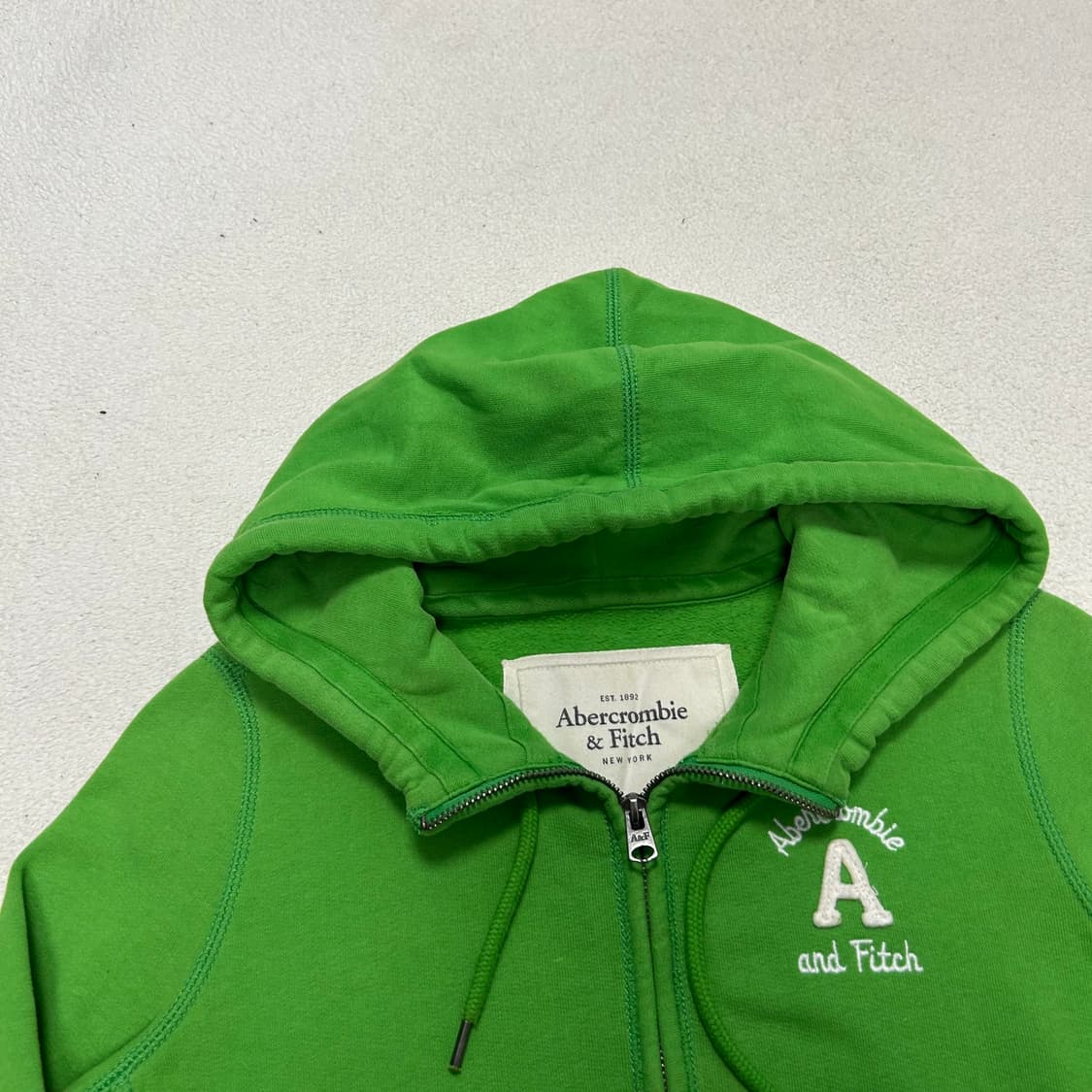 Abercrombie Light Green Half-Zip Hoodie  상품이미지5