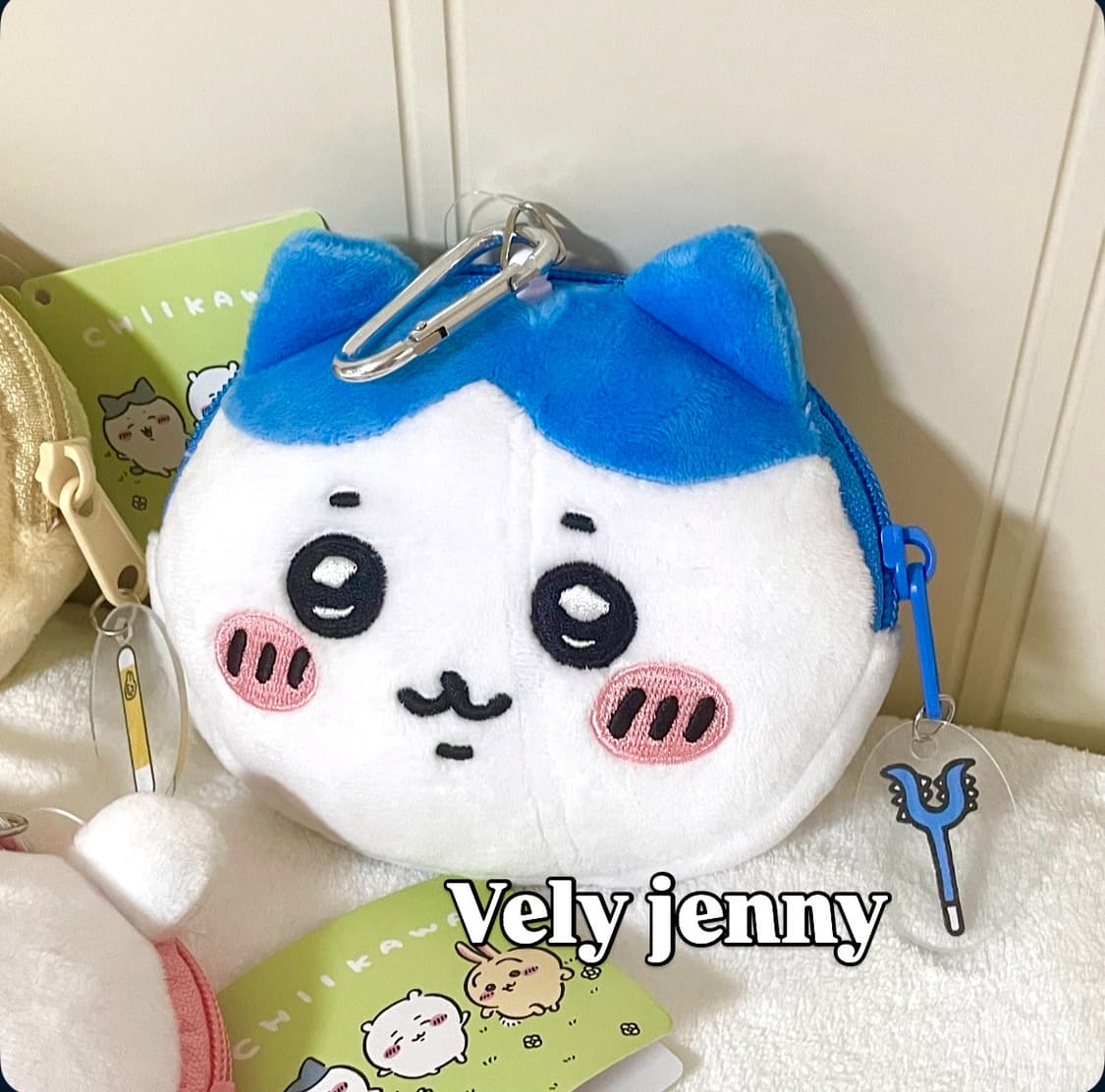 새상품)정품 먼작귀 치이카와 하치와레 우사기 파우치 인형 키링 상품이미지5