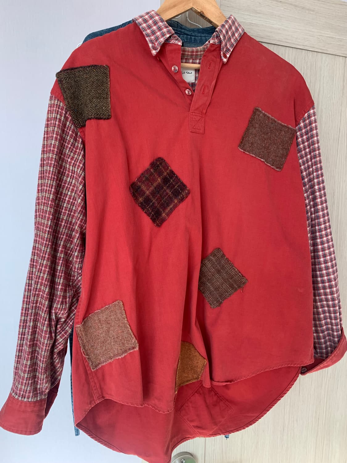 핑크하우스 패턴 셔츠 상품이미지1