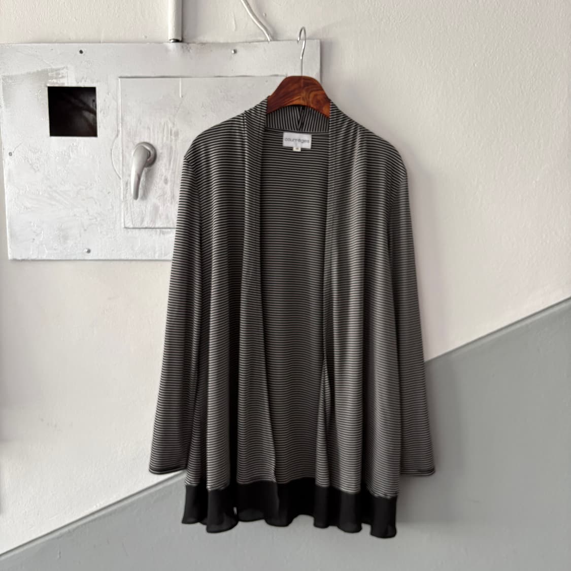 꾸레쥬 스트라이프 오픈 프런트 가디건 상품이미지1