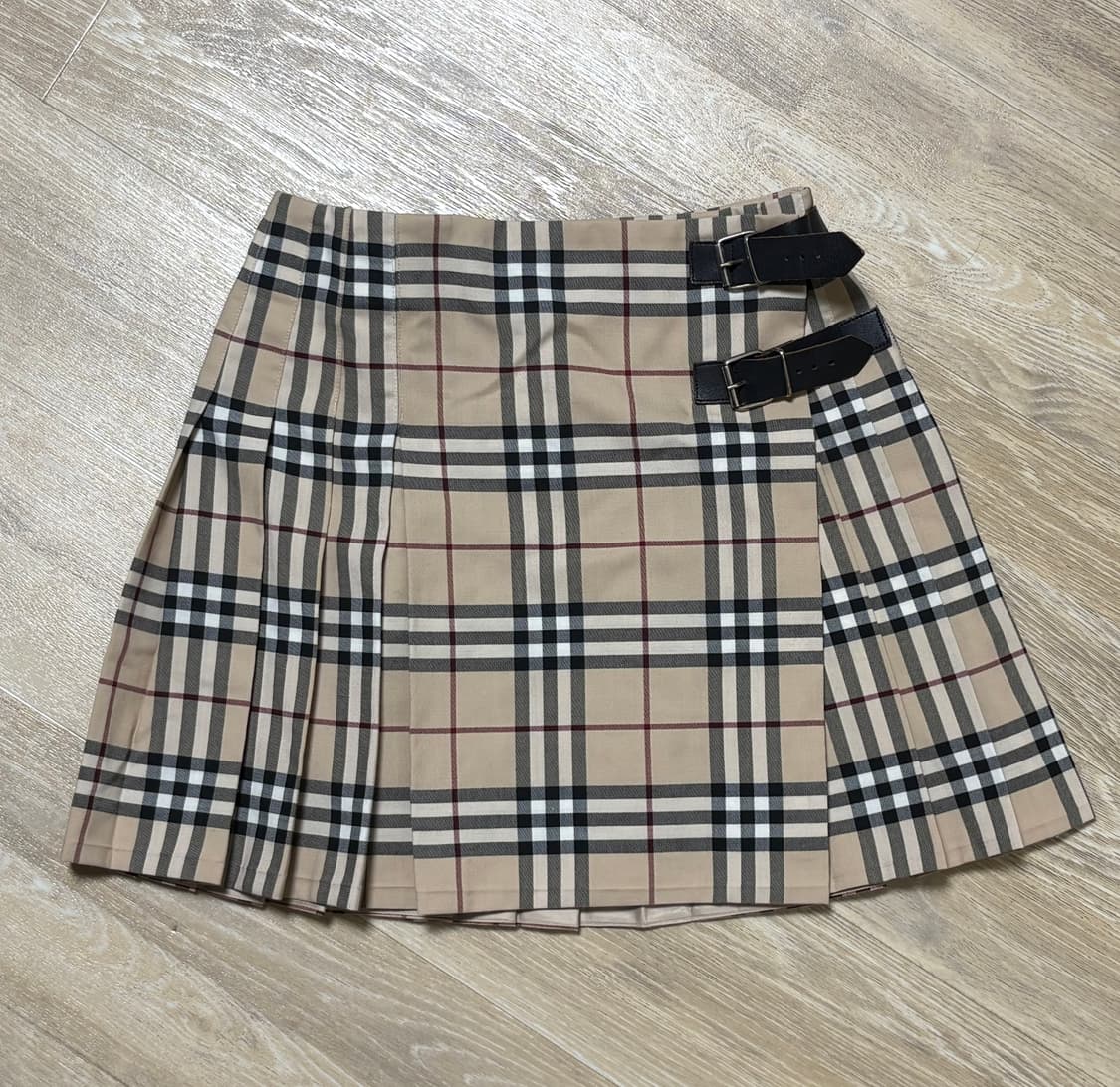 버버리 체크 플리츠 스커트 상품이미지1