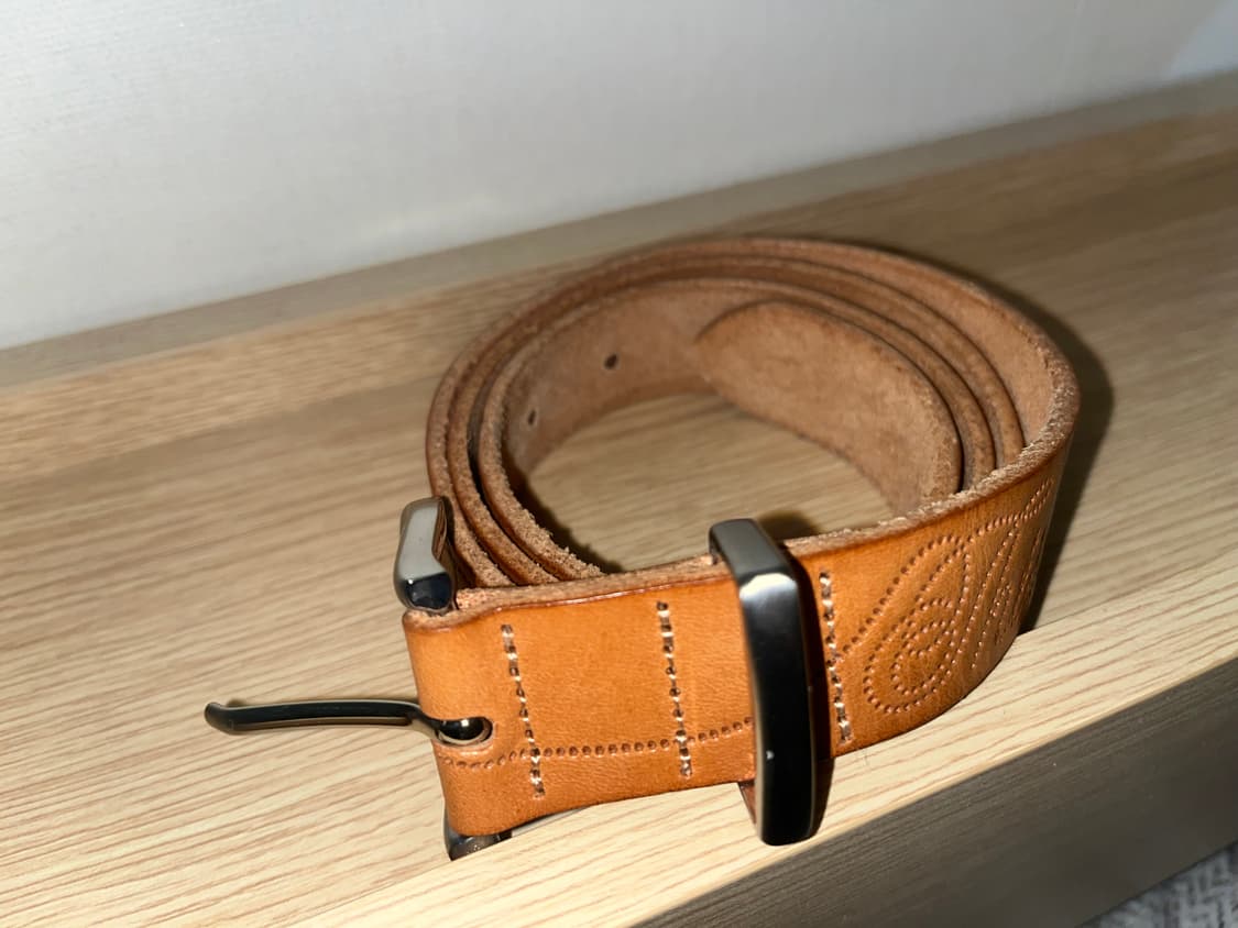 디스이즈네버댓 Dot Leather Belt Beige 상품이미지2