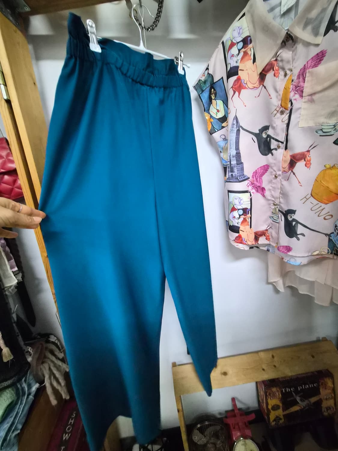 폴앤조 실크셔츠. 더 아이잗 쉬폰 벨티드 와이드팬츠 상품이미지9