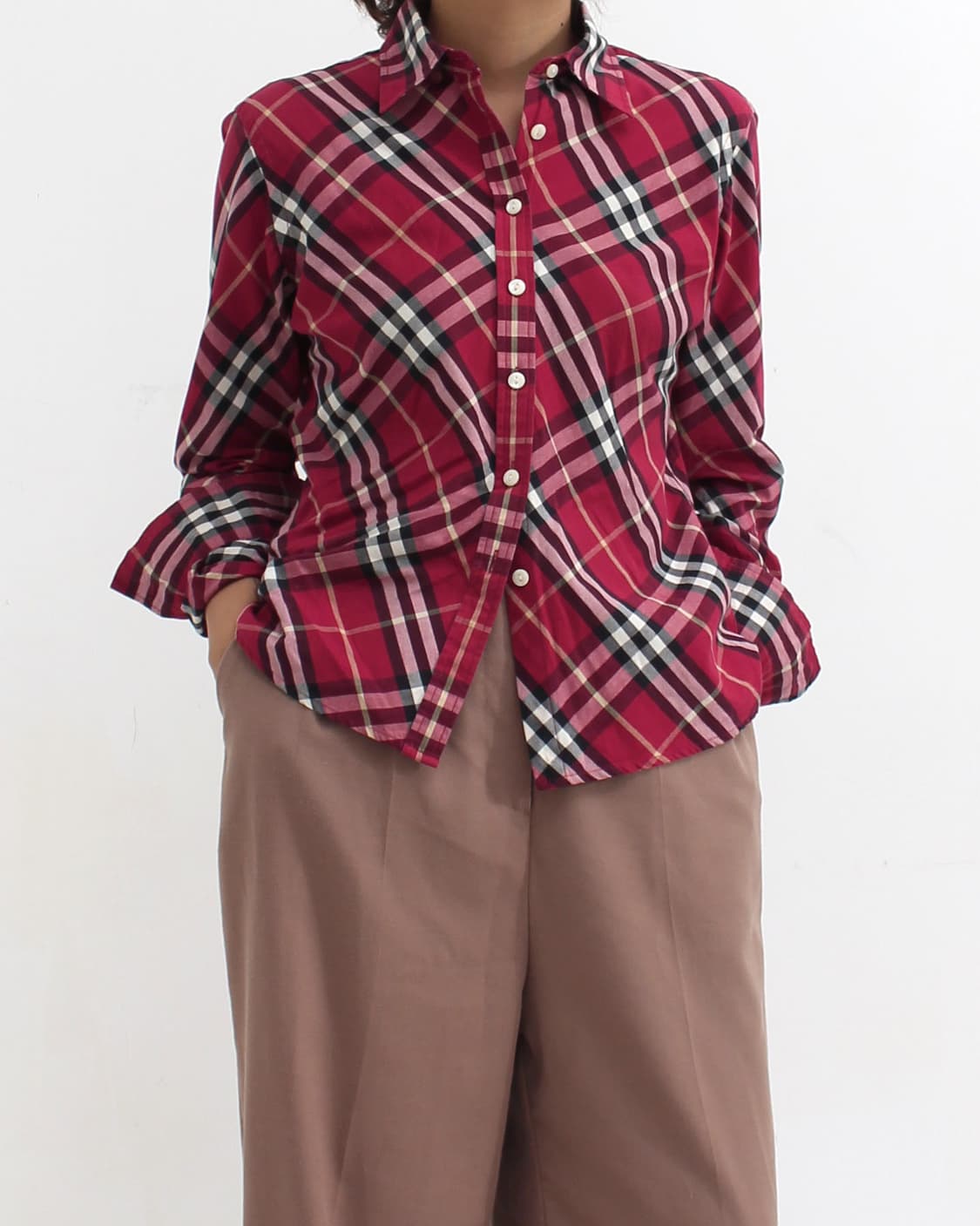 버버리 Burberry 런던 빈티지 레드 체크 셔츠 상품이미지7