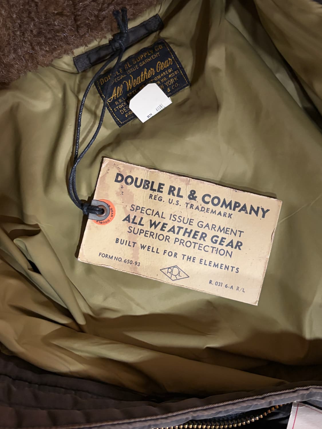 (M) RRL 코튼 트윌 파카 패딩 카라코람 더블알엘 상품이미지9