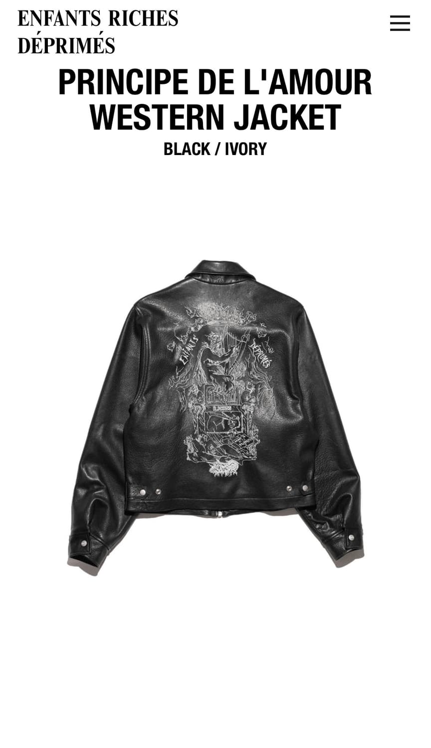 PRINCIPE DE L'AMOUR WESTERN JACKET 상품이미지2