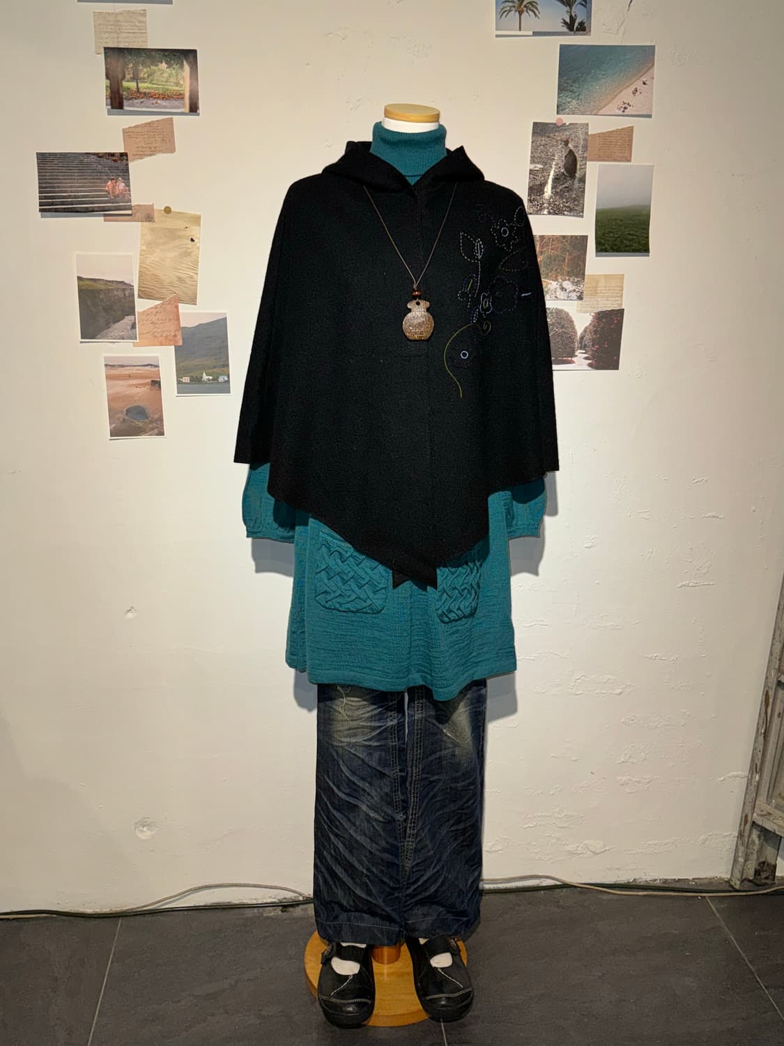 폴라 니트 원피스 상품이미지2