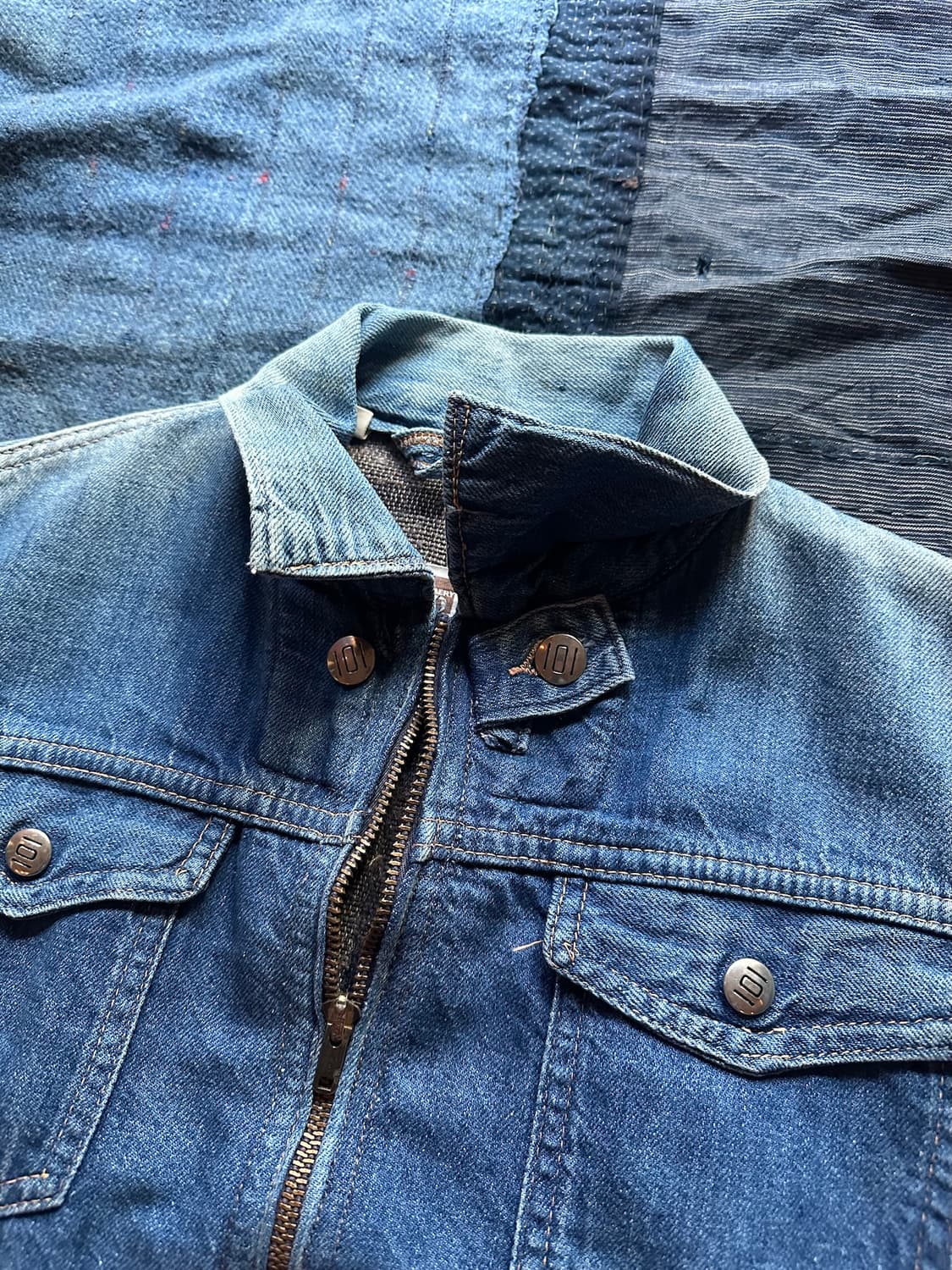 60s 70s USA 빈티지 몽고메리 워드 101 데님 트러커 자켓 상품이미지4