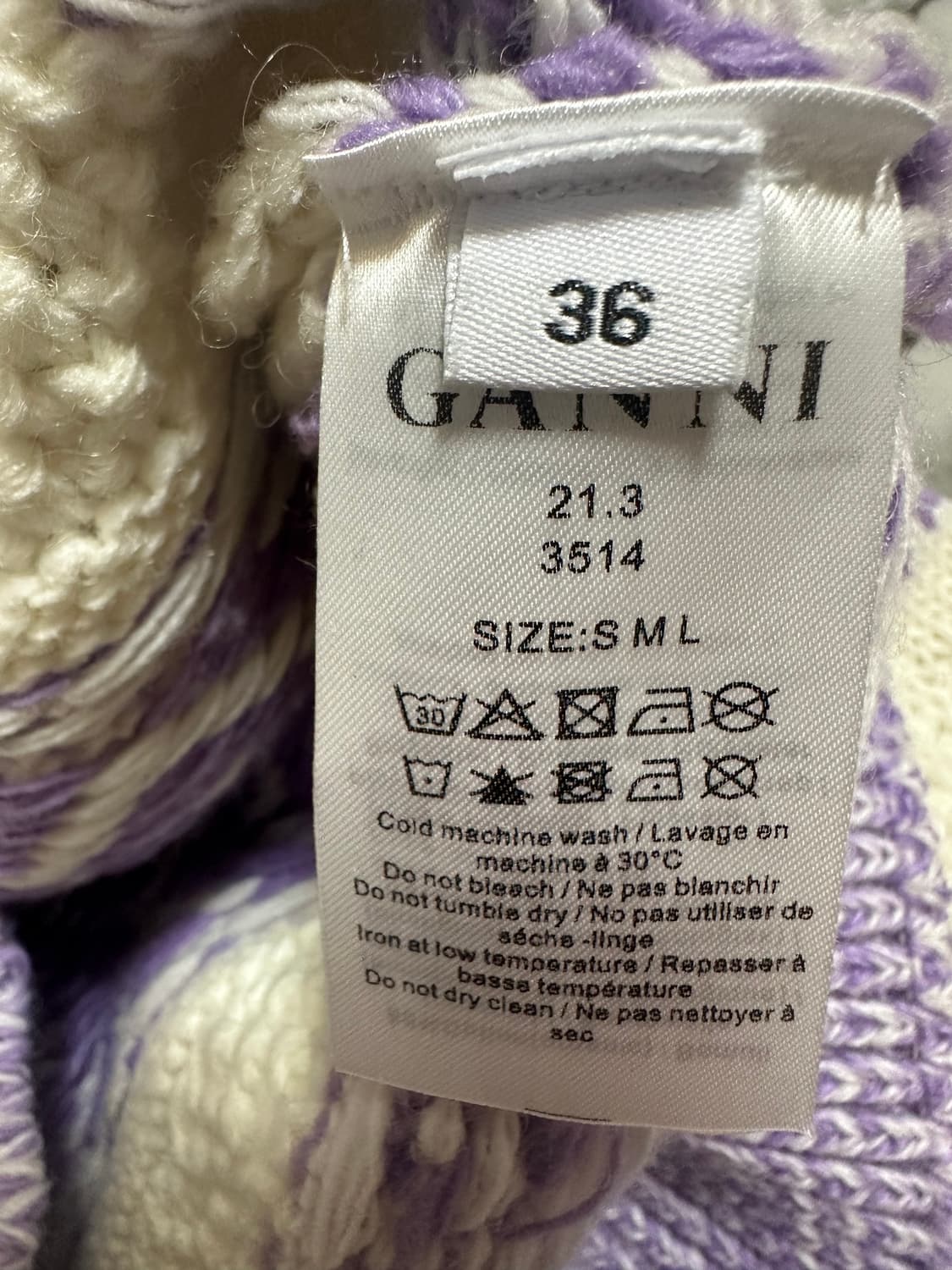 GANNI 가니퍼플 패턴 니트 스웨터 상품이미지9