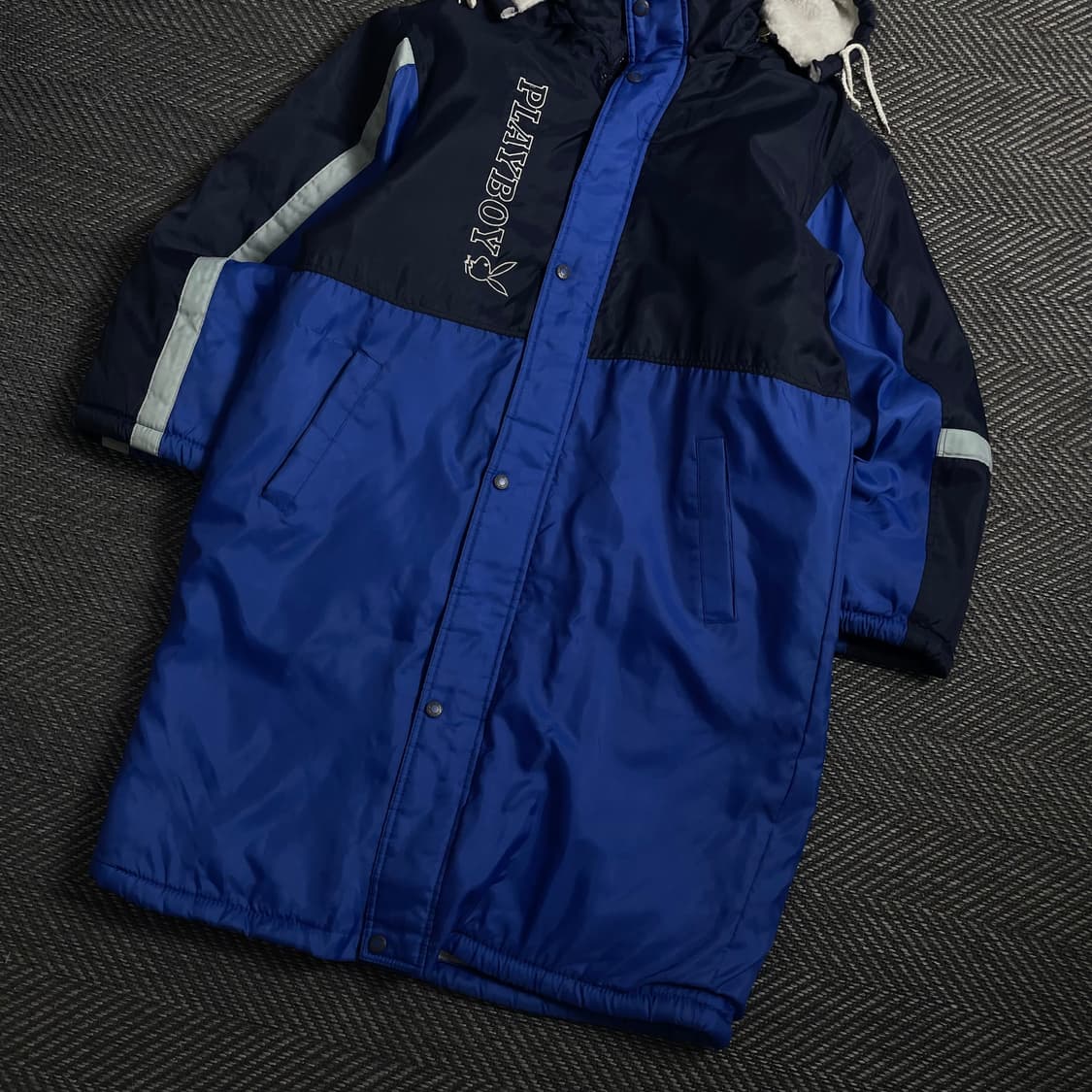 90s 플레이보이 빅로고 벤치코트 돕바 롱 점퍼o 4578 상품이미지6