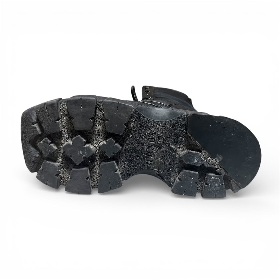 [285] 프라다 블랙 레더 청키 하이 앵클 부츠 상품이미지5