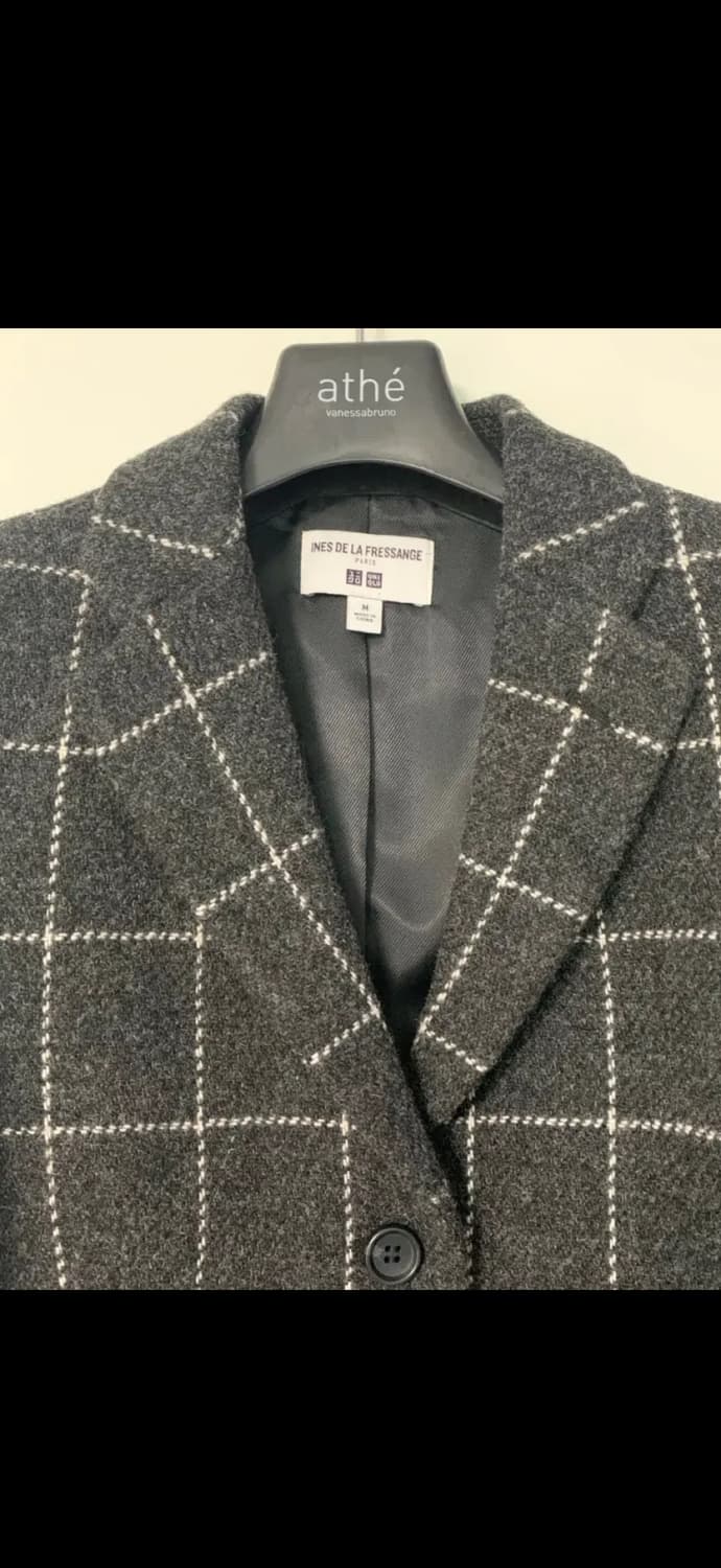 유니클로x이네스 드 라 프레상쥬 체크모직울자켓 상품이미지2