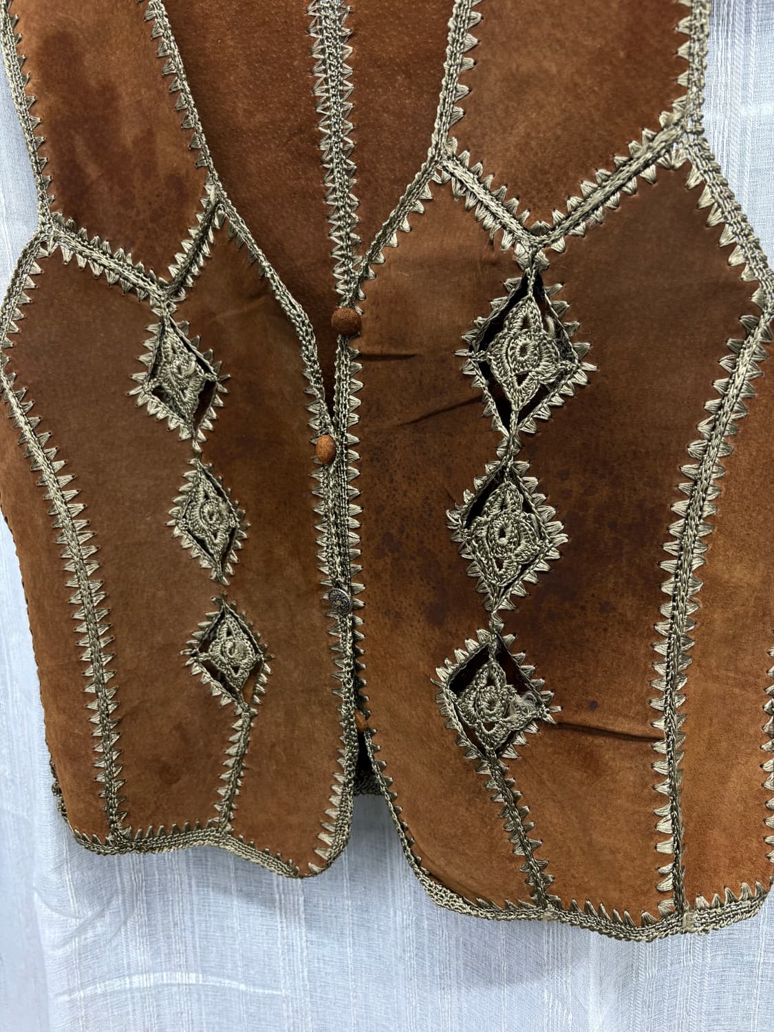 빈티지 웨스턴 레더 베스트 상품이미지4