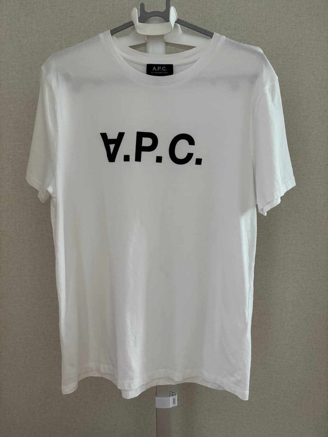 아페쎄 A.P.C. 화이트 로고 반팔 티셔츠 L 상품이미지1