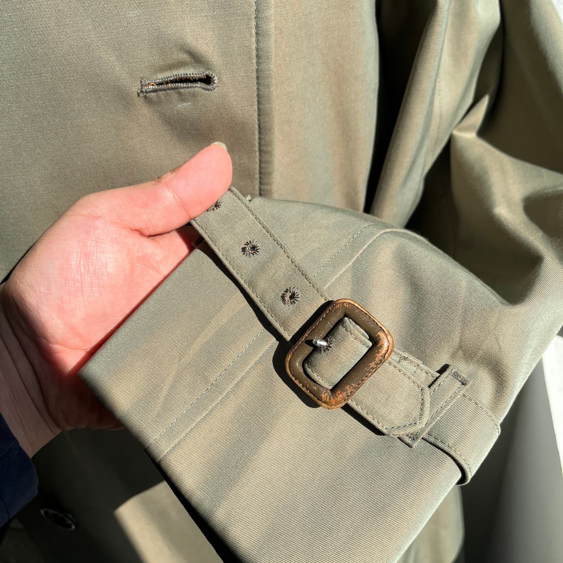 80s 아쿠아큐스텀 트렌치코트 레어 디테일 아쿠아5 영국 생산 상품이미지8