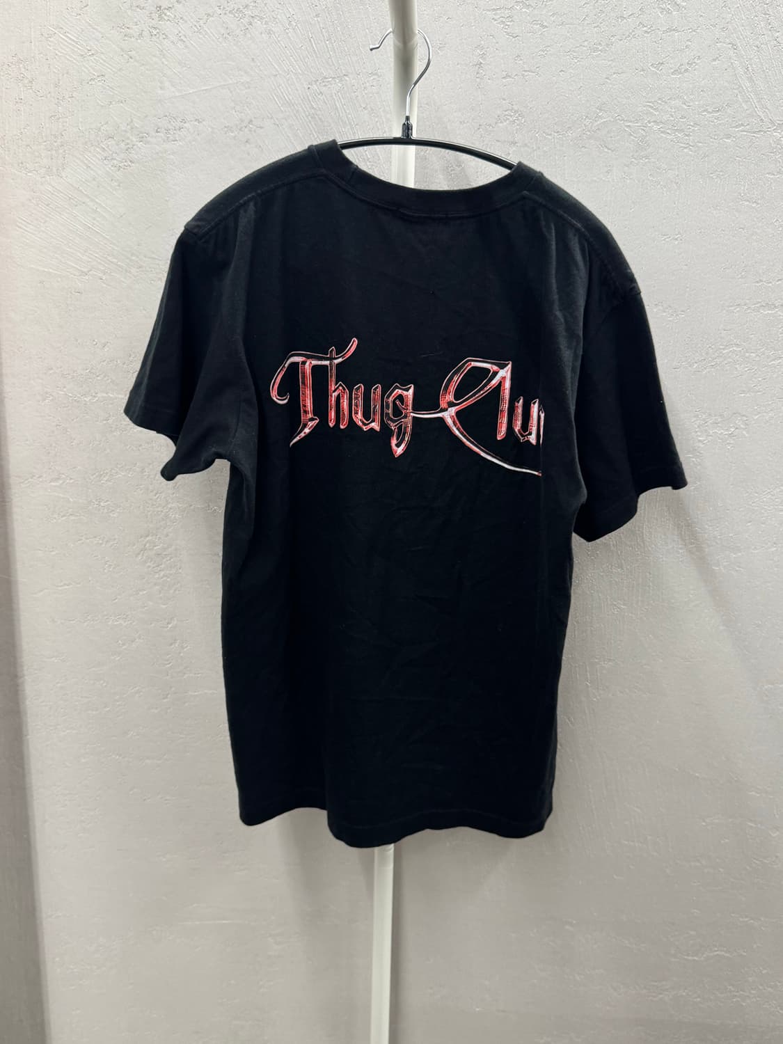 Thug Club 블랙 반팔 사탄 티셔츠  상품이미지4