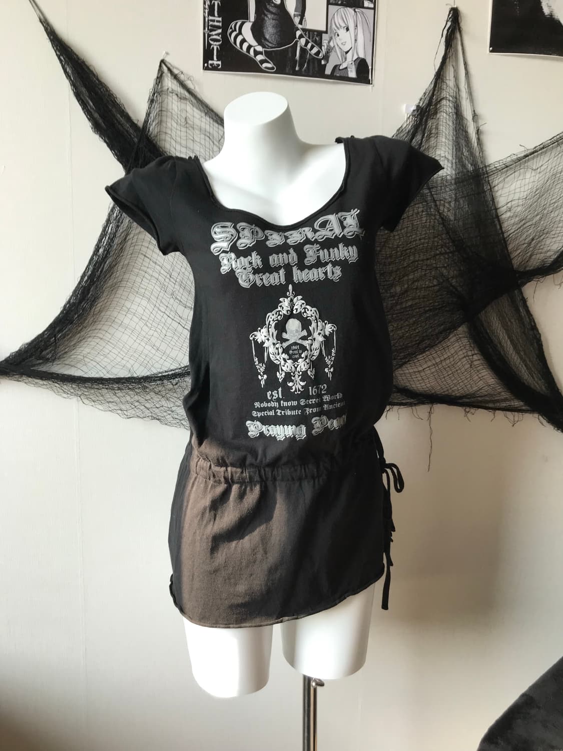 Punk 00s mood printing halfsleeve  상품이미지4