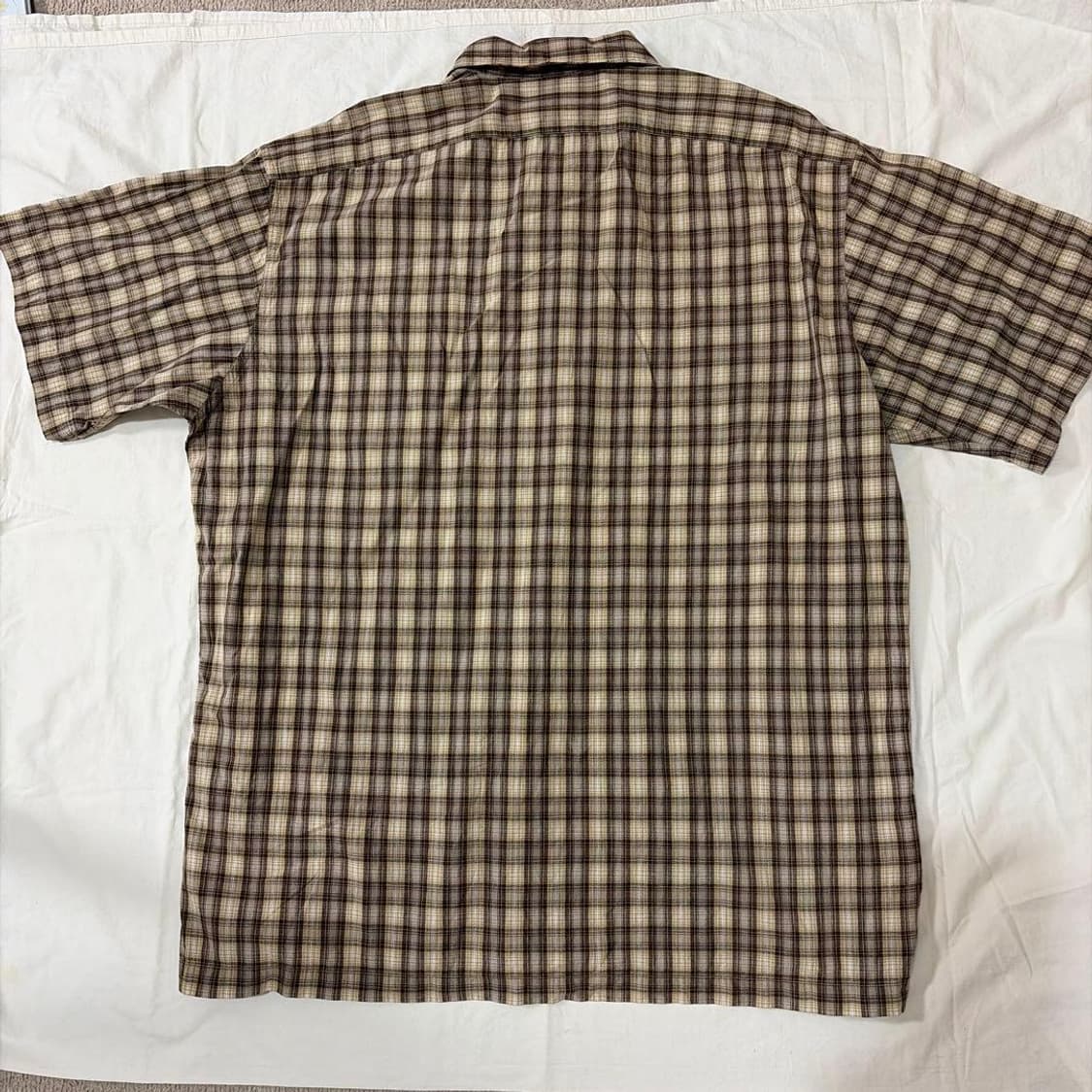 RRL 더블알엘 마드라스 체크 풀오버 반팔 셔츠 브라운 상품이미지5