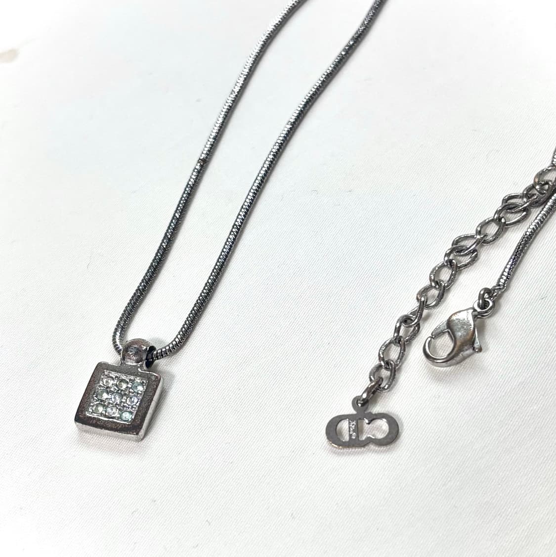 [무배] 정품 크리스찬 디올 트로터 실버 목걸이 스카이블루 상품이미지3