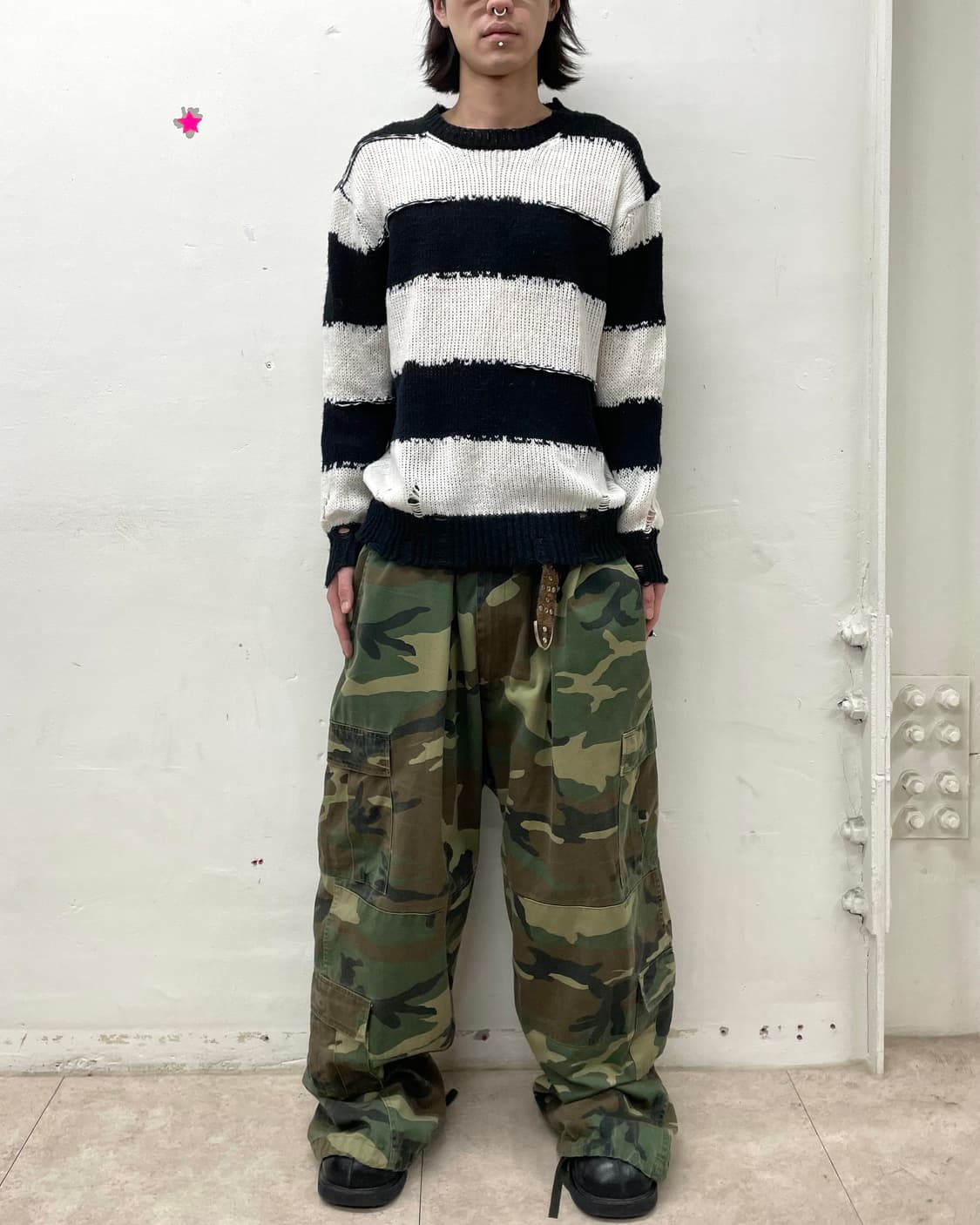 Stripe damage knitwear 상품이미지5