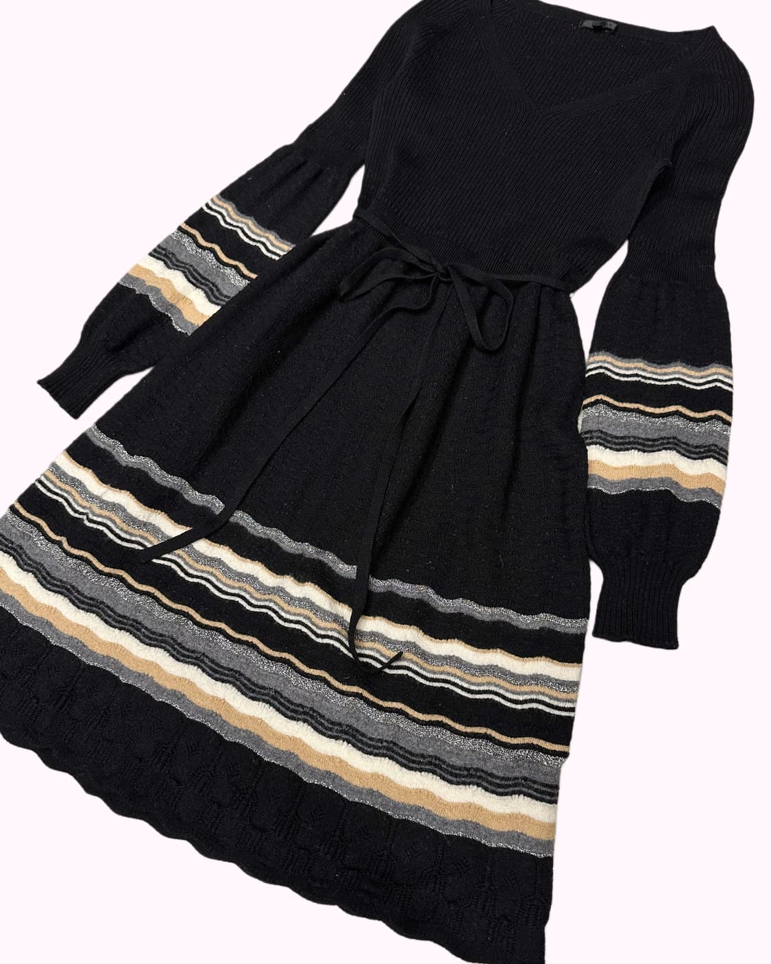 FRAGILE ribbed string knit dress 상품이미지3