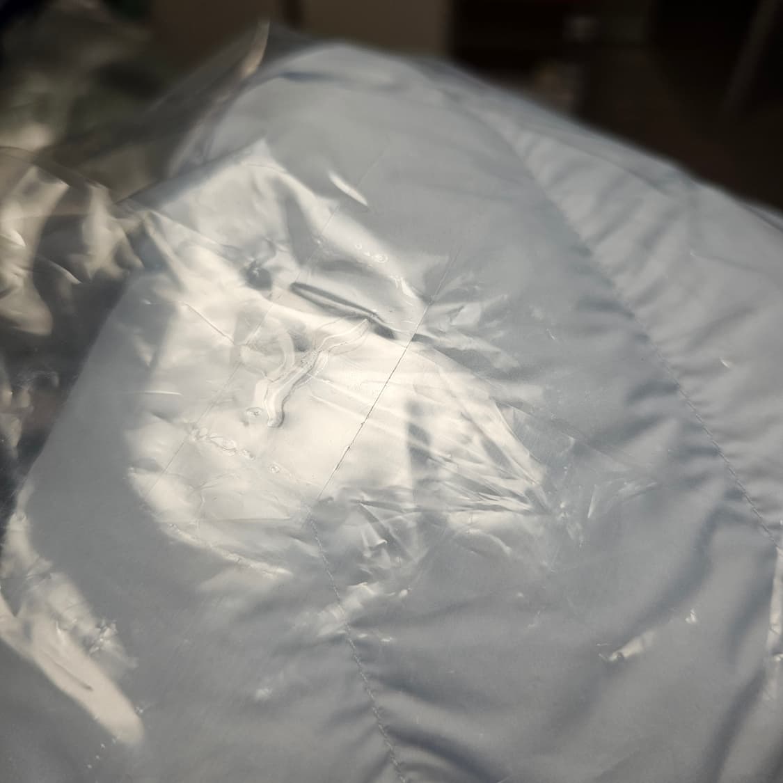 S 새제품 무신사스탠다드 시티 레저 후디드 라이트 경량 패딩 클라우디블루 상품이미지5