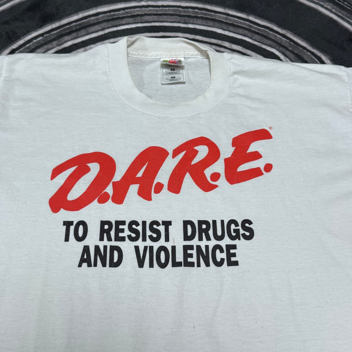 (L) 90s 빈티지 DARE 화이트 티셔츠 후룻 상품이미지6