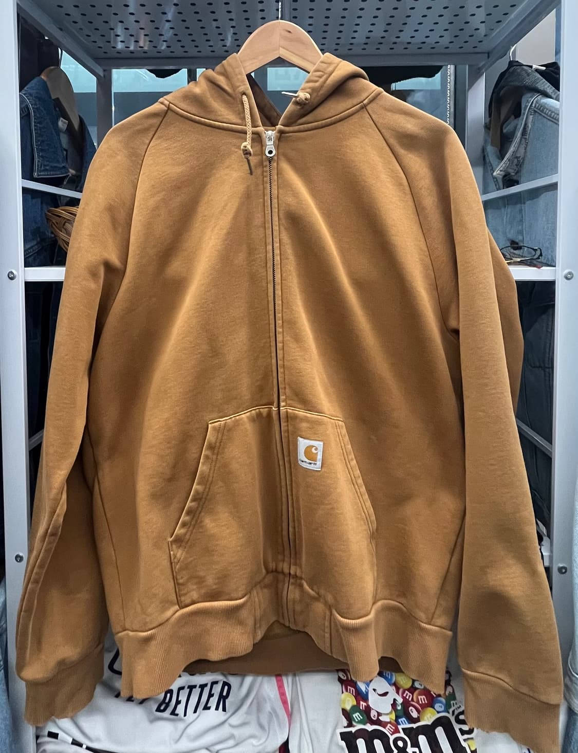 칼하트 브라운 써멀 후드 집업 상품이미지1