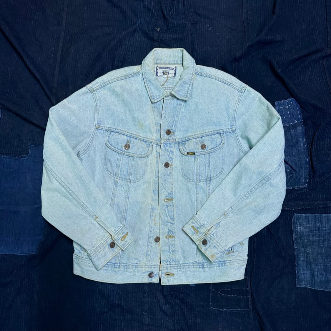 90's Lee x 하드록 카페 데님 트러커 자켓 M 상품이미지1