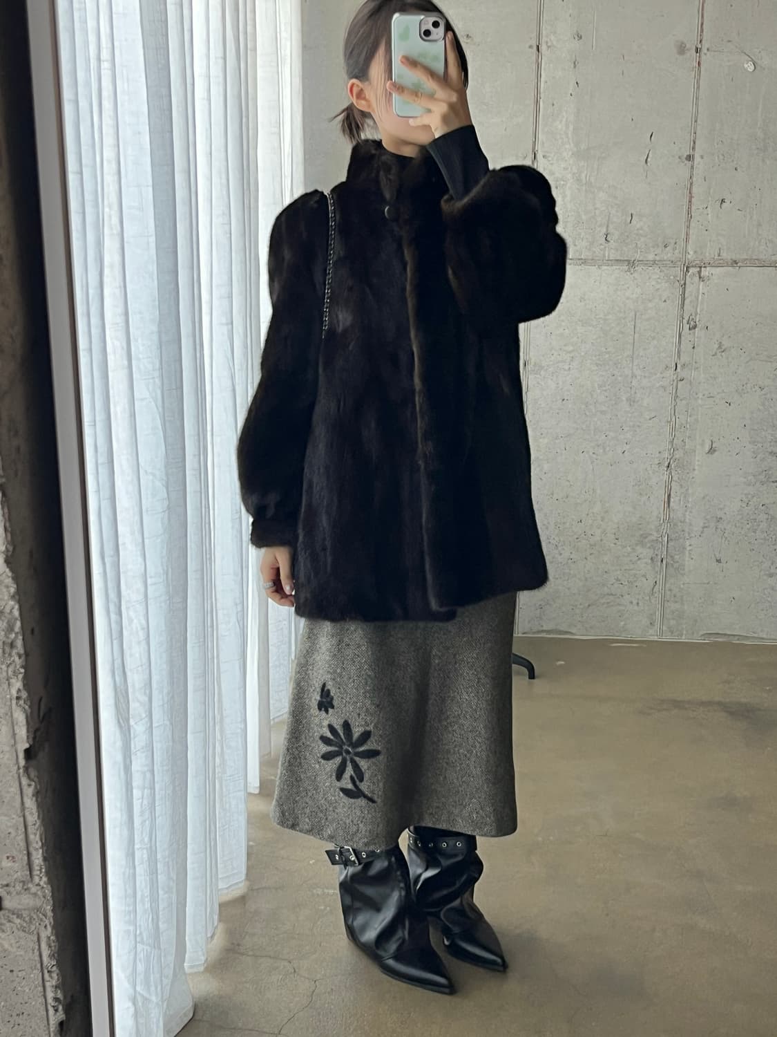 90s Blackglama 블랙그라마 밍크코트 다크브라운 상품이미지3